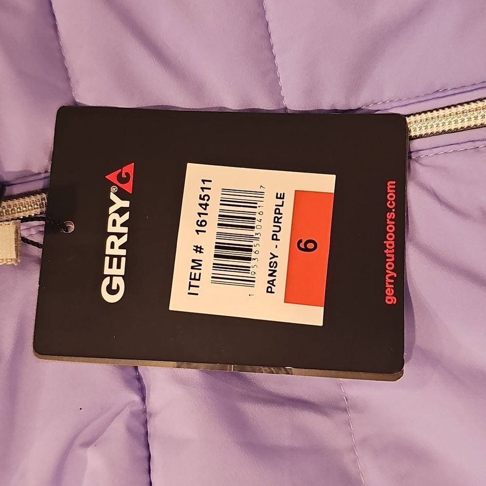 Gerry Kids' Jersey Lined Jacket Purple with Zipper Pockets sz 6 - Picture 10 of 10